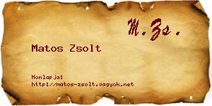 Matos Zsolt névjegykártya